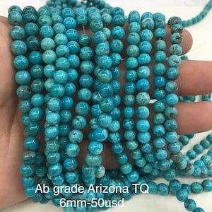 AB Grade Arizona Turquois  6mm