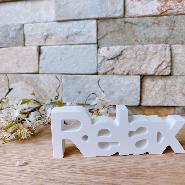 Silikon - Giessform - Relax Schriftzug-