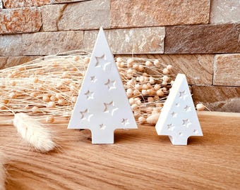 Silikon - Gießform - Tannenbaumdreieck mit Sternen - Tannenbaum - Weihnachtsbaum -