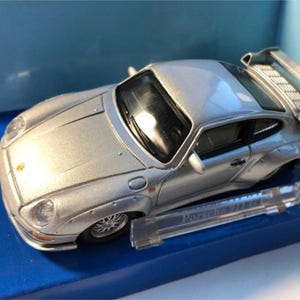 Cararama Porsche 911 GT2 Diecast Model Car - Scale 1/43 - Silver - Diecast Metal Collectors Model - Original Box - Vintage