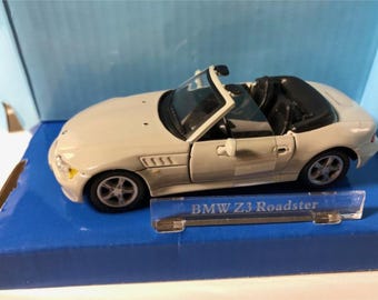Cararama BMW Z3 Roadster Convertible Diecast Model Car - Scale 1/43 - Gray - Diecast Metal Collectors Model - Original Box - Vintage