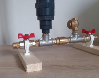 1/2'' DN15 Hydraulic Ram Water Pump Full Assembly Or Kit Steel and Brass with PVC Tank - Higher Pressure with Spring Valve