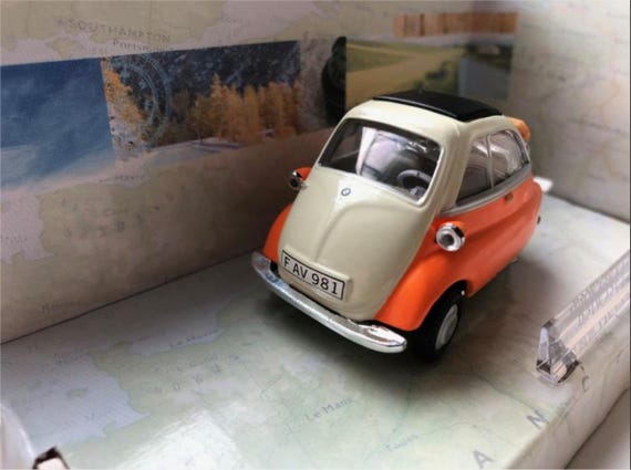 Cararama BMW Isetta 250 Diecast Model Car - Scale 1/43 - Orange