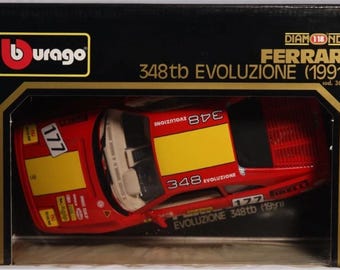 Bburago 1991 Ferrari 348tb Evoluzione Diecast Model Car - Scale 1