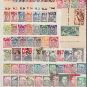 Alemania Polonia Hungría MUCHAS ÉRAS Álbum de colección de sellos postales antiguos de las décadas de 1920 a 1990 Colección enorme y RARA 310 piezas Sellos europeos antiguos
