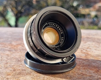 Obiettivo Jupiter-12 35 mm F/3.5 (1:3.5) (anni '50) - per fotocamere analogiche Kiev/Contax - Testato e funzionante - prodotto in URSS - Vintage