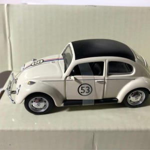 Schuco Volkswagen VW Beetle Kafer Rally Diecast Model Car - Scale 1/43 - White - Diecast Metal Collectors Model - Original Box - Vintage