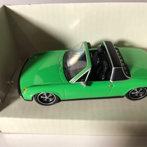 Schuco Porsche 914 Convertible Diecast Model Car - Scale 1/43 - Green - Diecast Metal Collectors Model - Original Box - Vintage