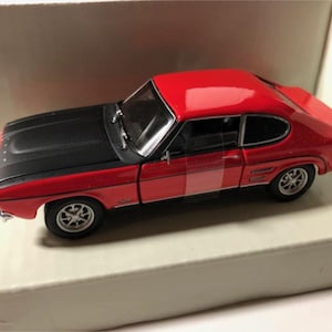 Schuco Ford Capri RS Convertible Diecast Model Car - Scale 1/43 - Red/Black - Diecast Metal Collectors Model - Original Box - Vintage