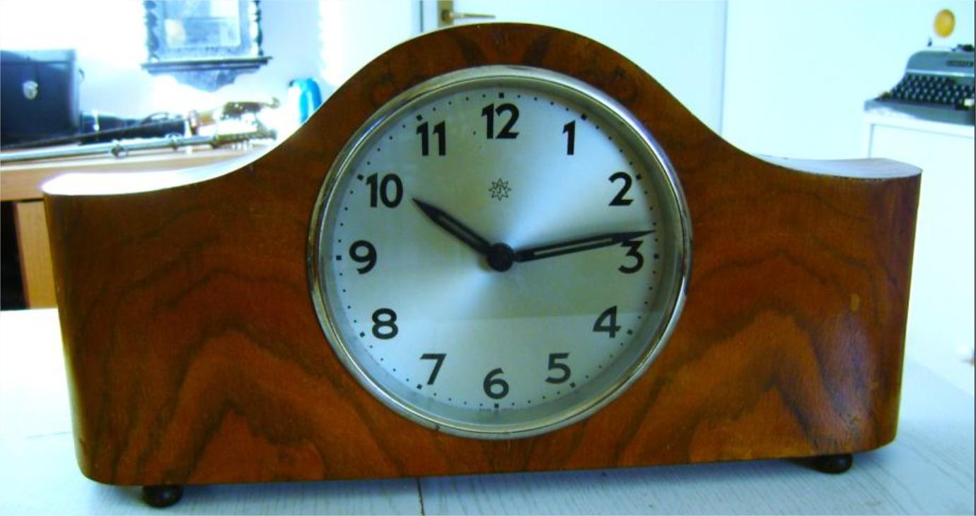 Junghans Wooden Table Clock - Made in Germany 1960 - RARE - 50x11x19cm/19.7x4.3x7.5in - Working Condition - Vintage