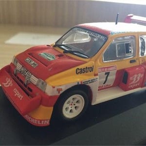 IXO MODELS 1986 Austin METRO - 6R4 Diecast Model Car Scale 1/43 - Red/Yellow - Diecast Metal Collectors Model - Original Box - Vintage