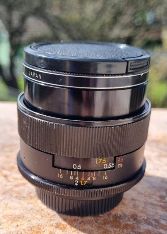 Yashica Yashinon DX 50mm F/1.7 (1:1.7) Lens + Vivitar Skylight