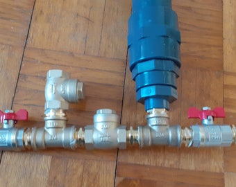 3/4'' Hydraulic Ram Water Pump Double Swing Valve Version Full Assembly Or Kit Steel and Brass with PVC Tank