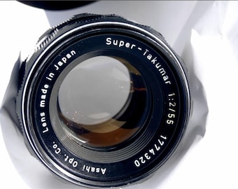 ASAHI M42 Super Takumar f/2 55 mm ビンテージレンズ (1960年代) - ペンタックス、プラクティカ、ゼニット、ヤシカカメラ用 - 日本製 - テスト済み・動作確認済み