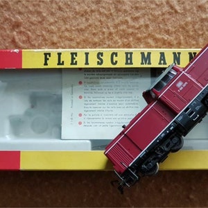 Fleischmann DB V100 2075 Electric Locomotive - Analog Electric Model Train - Dc - Gauge H0 - Scale 1:87 Epoch III - Original Box - Vintage