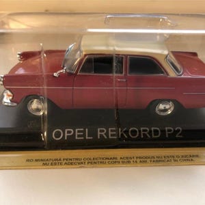 Opel Rekord P2 Classic Diecast Model Car - Scale 1/43 - Red - Diecast Metal Collectors Model - Original Box - Vintage