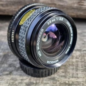 Minolta W.Rokkor MD 28mm f/3.5 (1:3.5) Lens - Working Condition - Made in Japan Vintage 1978