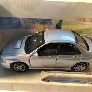 Cararama Subaru Impreza Diecast Model Car - Scale 1/43 - Silver - Diecast Metal Collectors Model - Original Box - Vintage