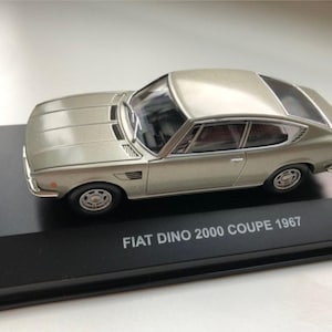 1967 Fiat Dino 2000 Coupe Classic Diecast Model Car - Scale 1/43 - Silver - Diecast Metal Collectors Model - Original Box - Vintage