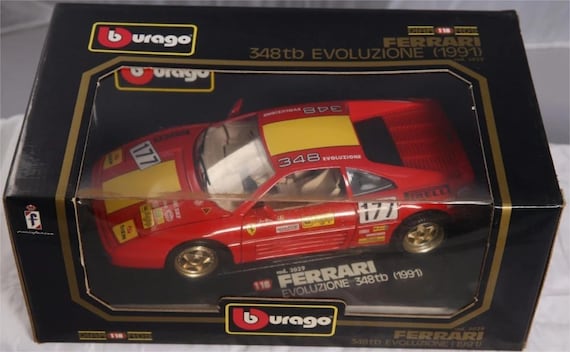 Bburago 1991 Ferrari 348tb Evoluzione Diecast Model Car - Scale 1