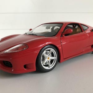 Bburago Ferrari 360 Modena (1999) Diecast Model Car - Maßstab 1/18 - Rot - Diecast Metal Sammlermodell - Ohne Box - Vintage - Zweites Modell