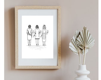 Figurative 'friends forever' printable I Instant download I 8 x 12 inch print
