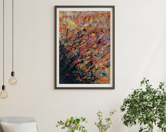 Abstract Festival Art Print: Happy Days Giclée, Vivid Colors