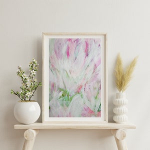 Abstract Tulips Floral Art Print: Refreshing Home Decor (A4)
