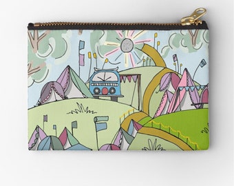 Festival themed pouches I Unique from original paintings I Abstract style decor I Clothing Accessories