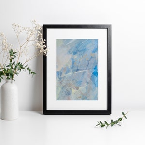 Original Abstract Painting: Metallic Gold Acrylic Art (14x21cm)