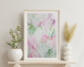 Tulips - Abstract Floral Print I A4 I Close up from Original painting I Floral art I Refreshing home décor