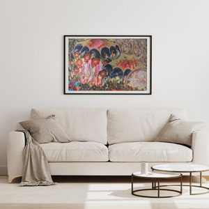 Impressão Giclée Festival Vibes: Arte Abstrata Colorida (Tamanho A4 - A1)