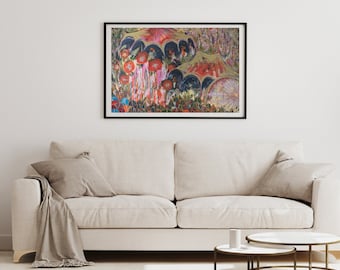 Festival Vibes Giclée Print: Colorful Abstract Art (A4 - A1 Size)