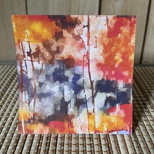 Ombres d'automne - Carte de voeux vierge 5 x 5 - Enveloppe incluse - Papier cartonné de qualité - Archives - Une petite oeuvre d'art pour vous