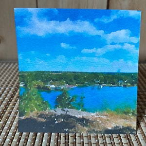 Gore Bay, île Manitoulin - carte de voeux vierge 5 x 5 - enveloppe incluse - papier cartonné de qualité - archives - une petite oeuvre d'art