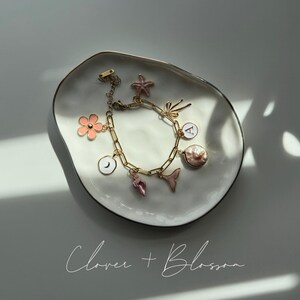Build Your Own Charm Bracelet | 18K Gold Plated Paperclip Chain, Adjustable Custom Jewelry
