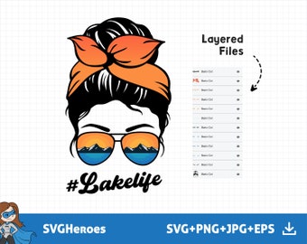 Free Free Messy Bun Lake Life Svg 345 SVG PNG EPS DXF File