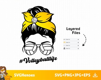 Download Volleyball Life Svg Etsy