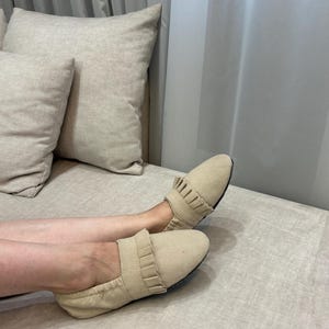 Hemp indoor slippers,unbleached and undyed.Women&#39;s and men&#39;s home booties.Closed, with soft soles.Organic home slippers.Ballet slippers.Gift