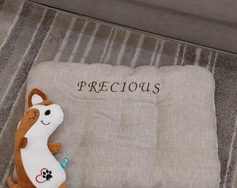 Cama orgánica para mascotas.Casa de lino para gatos.Cama de cáñamo para perros.Cama lavable para mascotas.Cama ecológica y suave para mascotas.Tumbona para mascotas.Alfombra de cáñamo, manta para mascotas.