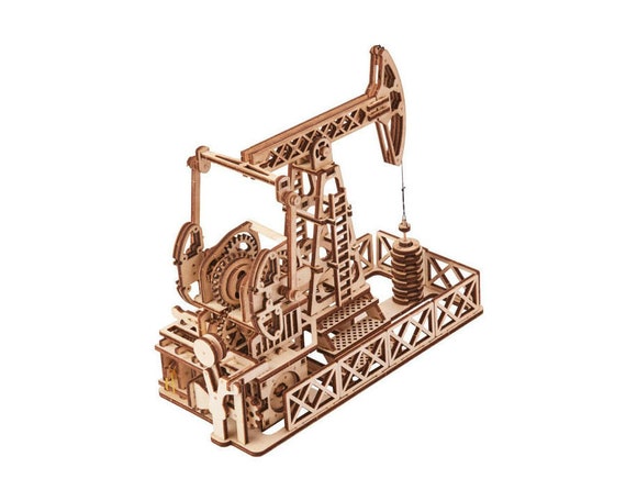 Wood Trick Ölförderanlage 3D Holzbausatz Holzpuzzle Modellbausatz oil derrick 