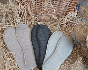 Set of hemp insoles 3 pairs.Organic,reversible shoe insole.shoe insert.Massage insole,soft.Flexible natural shoe insole.Warm gift vegan
