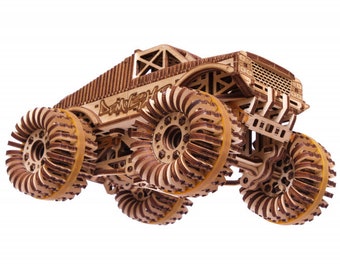 Wood Trick truck Mechanical Wooden 3D Puzzle Model DIY Kit NEW 