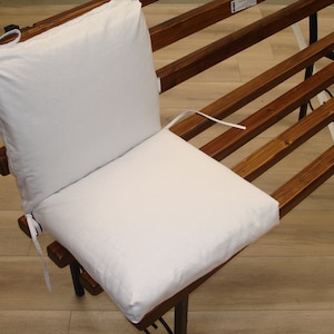 Hemp seat cushion.Linen organic pillow with ties,bench and windowsill.Pillow for kitchen.Pillow for swing and garden furniture.chair cover