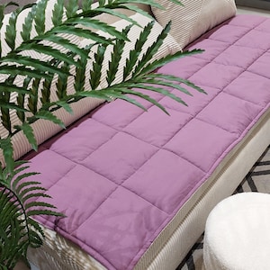 Waterproof linen sofa cover. Quilted linen sofa cover. Organic sofa blanket. Sofa cover. Size to order. rug Sofa topper.