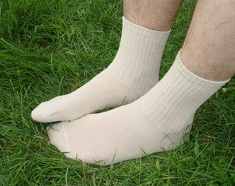 Set 5 pairs hemp socks.organic,daily,long,sports socks.unbleached eco-friendly men's,women's socks unique,natural breathable sock.