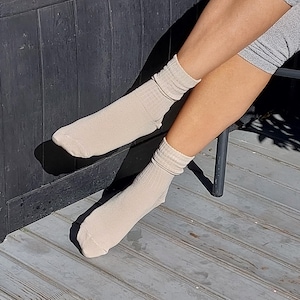 Set linen socks 5 pcs.100% organic linen socks Vegenic men&#39;s socks Women&#39;s natural socks ankle grey socks Light sports Knitted socks