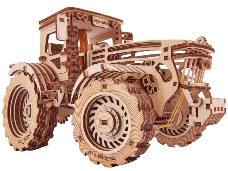 3D-Puzzle Traktor mechanisches Holzspielzeug 