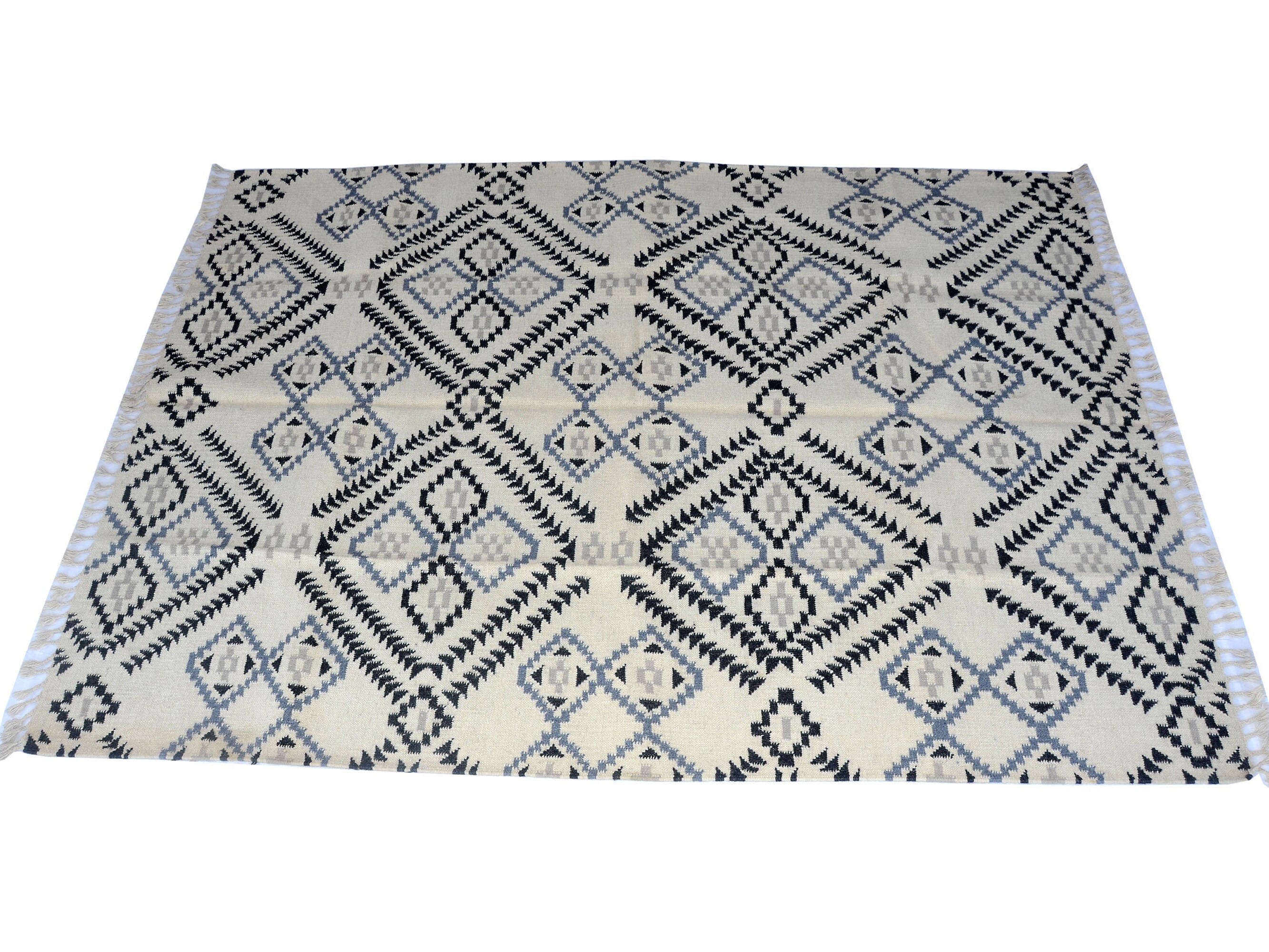 Navy Blue Kilim Rug 5X7.5 Feet Rug Handmade Rug Wool Rug Etsy