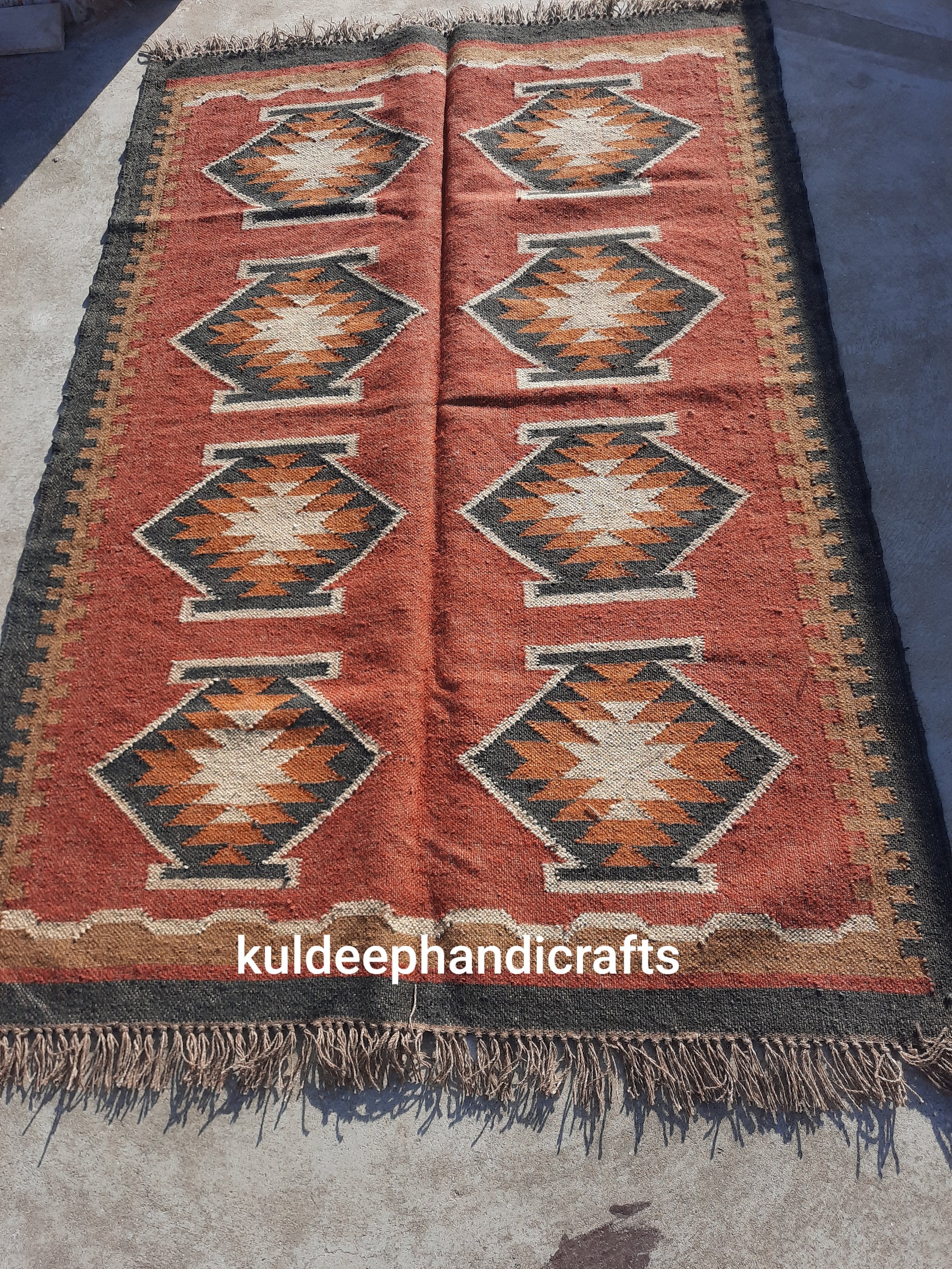 8x10 Fthandwoven Kilim Rug Gray Rug Dhurrie Rug Vintage Etsy UK